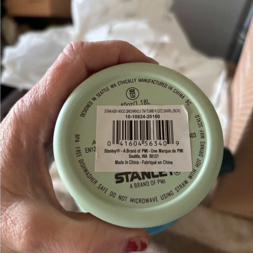 Stanley Blue and Green Travel Mug - Picture 6 of 6